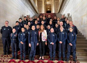 Accueil au Sénat d'une section des Cadets de Gendarmerie de Haute-Savoie